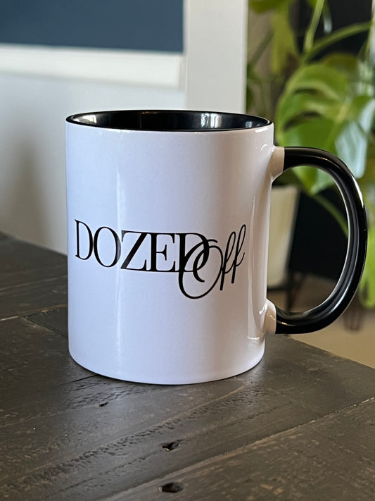 Dozed Off Signature Logo Mug - 11oz Black & White
