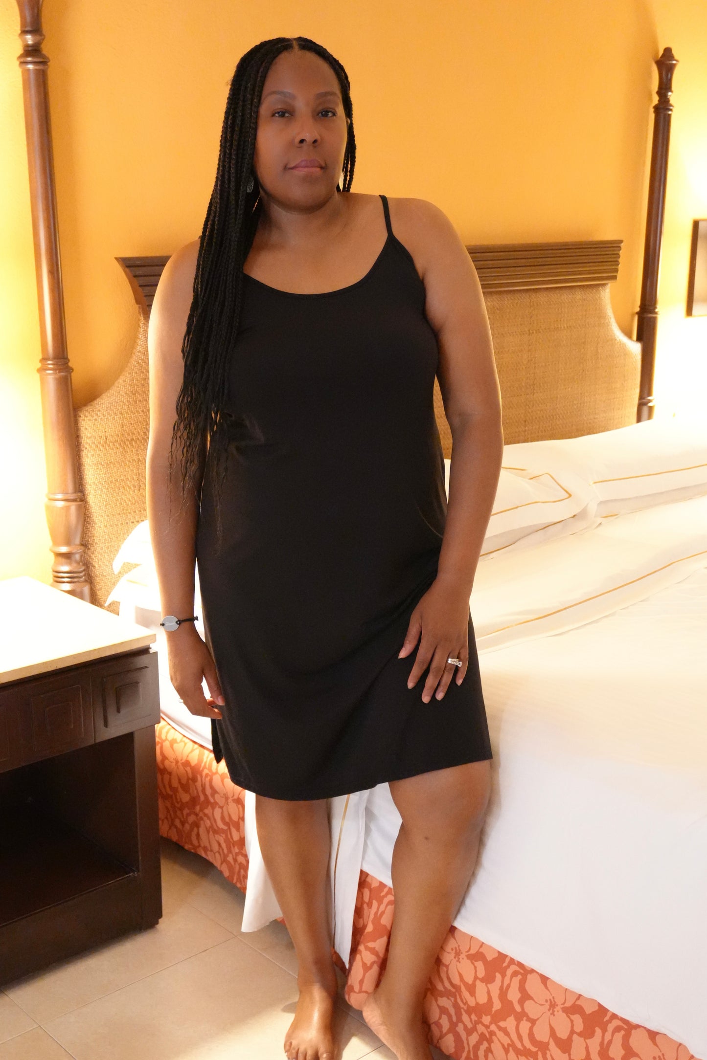 Chemise Gown & Robe Set - Black