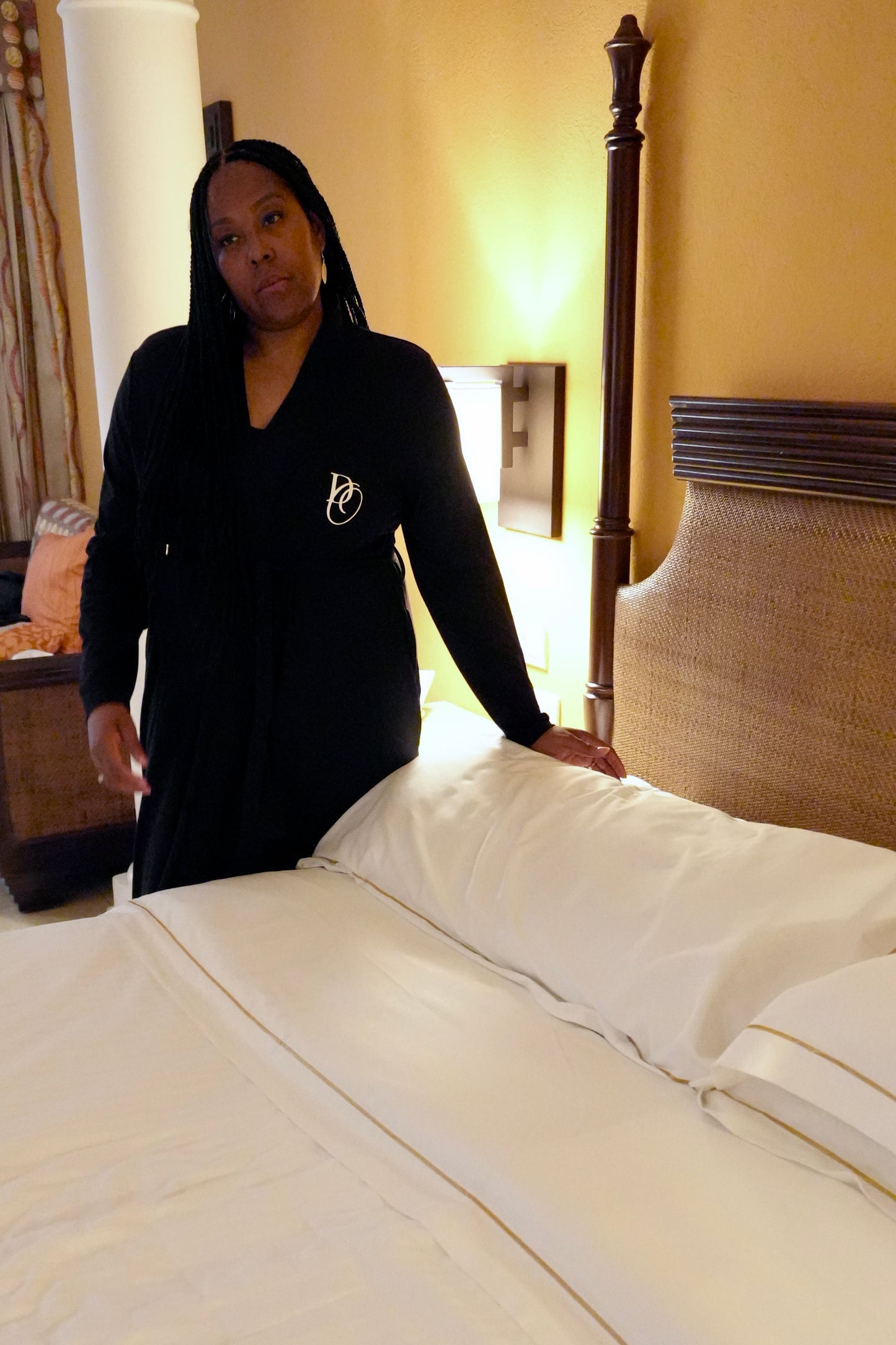 Chemise Gown & Robe Set - Black