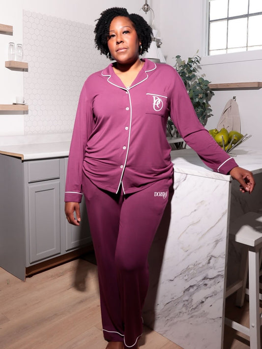 Long Sleeve Button-Up PJ Set