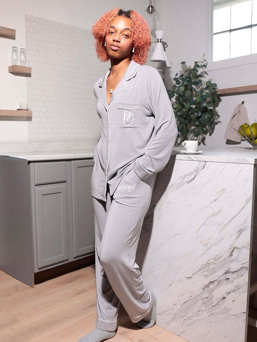 Long Sleeve Button-Up PJ Set
