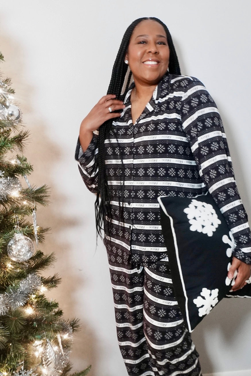 Holiday Button-Up PJ Set